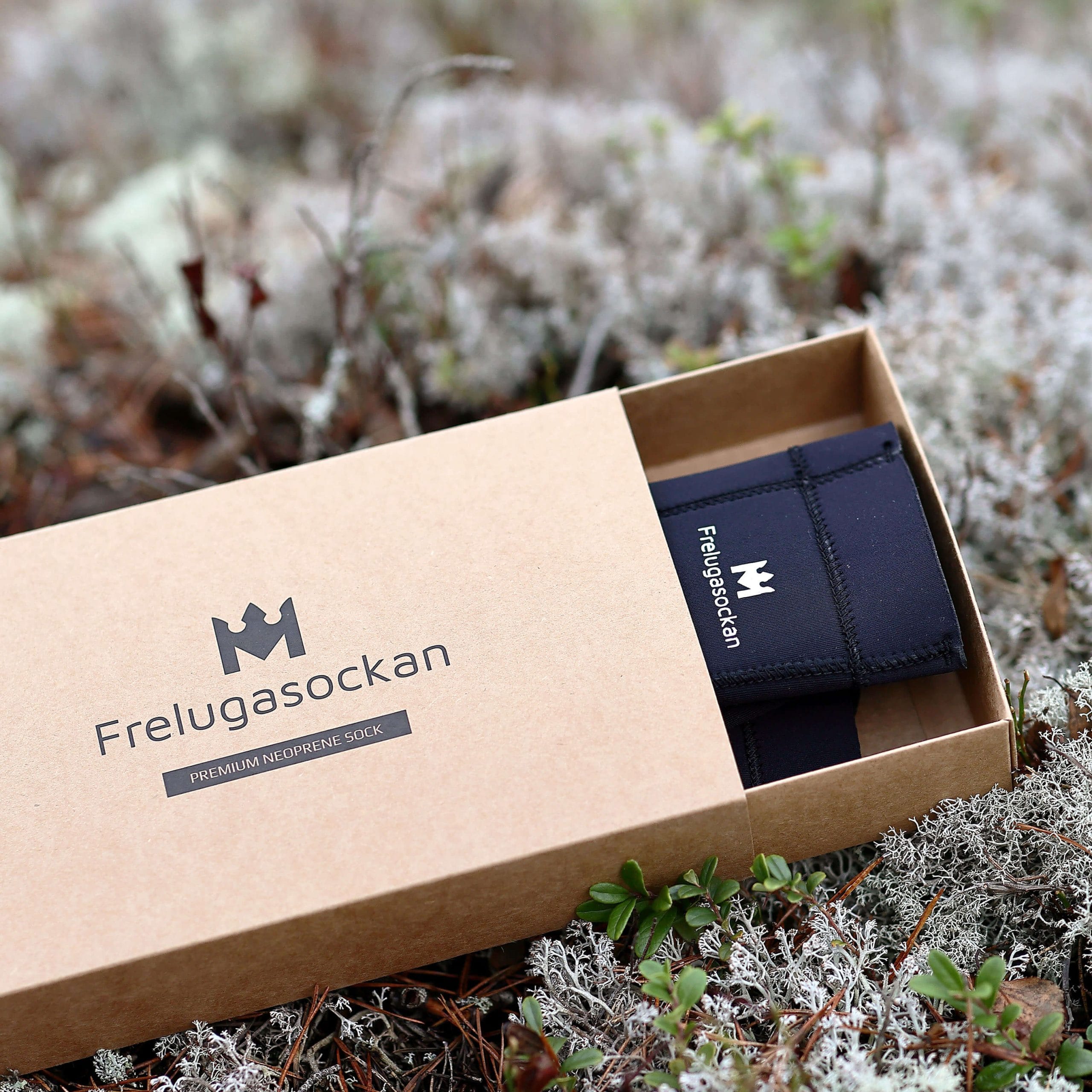 Frelugasockan i sin förpackning av papp