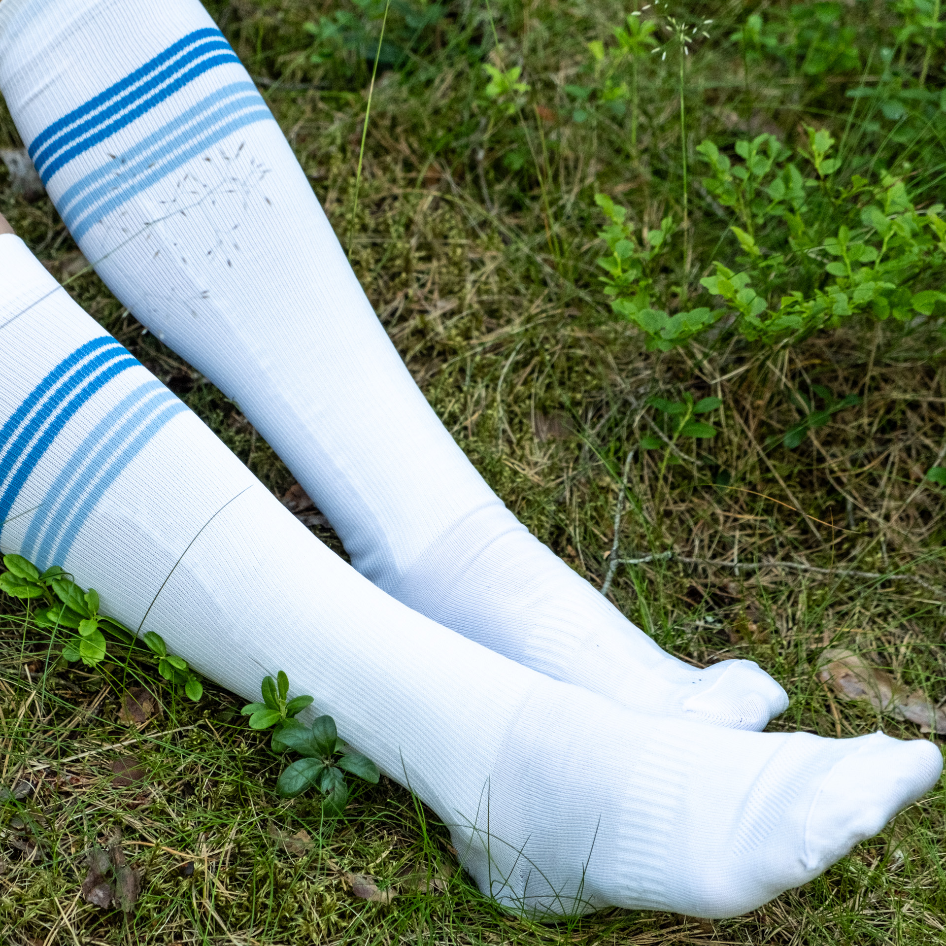 Dryarn Thin Race O-sock white/blue - Bild 2
