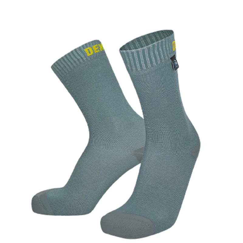 Dexshell Ultra Thin Crew Socks i grå/grönt