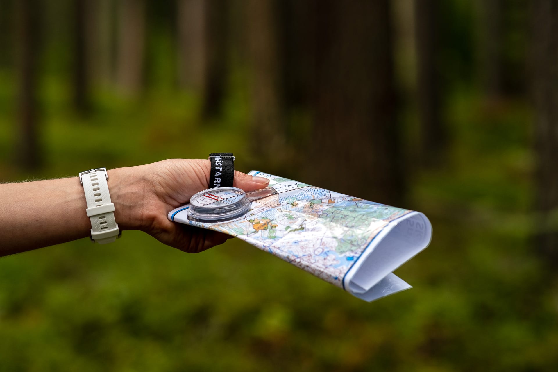 Compass with map